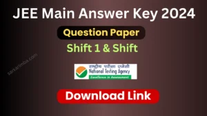 JEE Main Answer Key 2024
