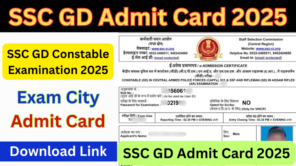 SSC GD Admit Card 2025